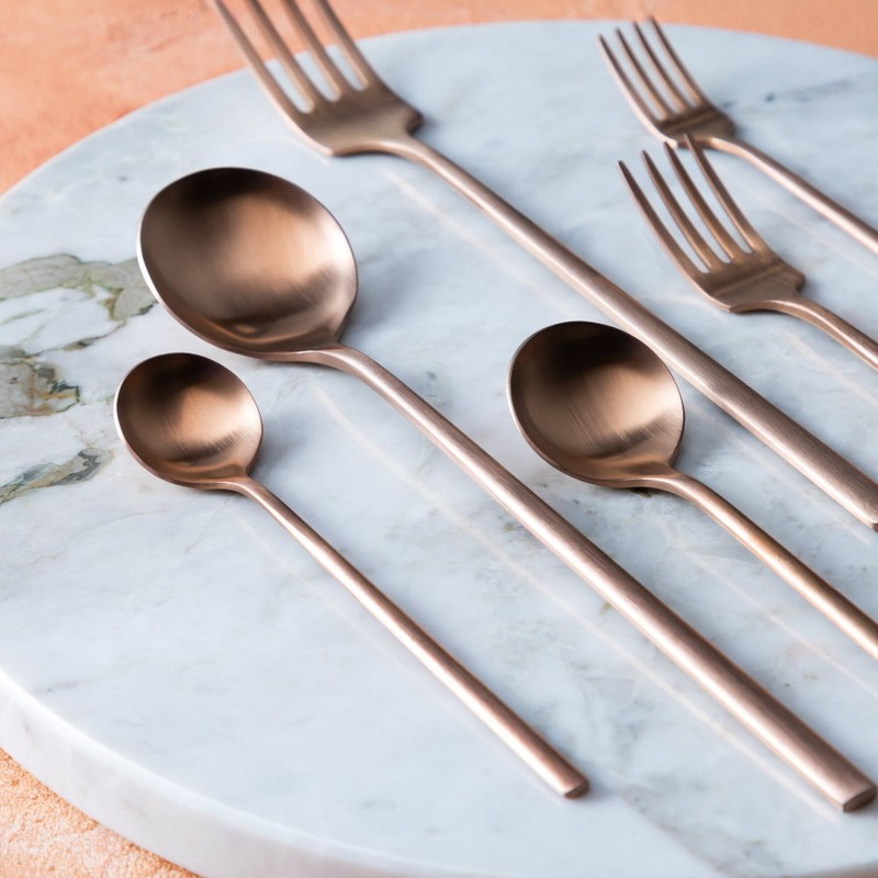 VBC Casa cutlery matte titanium 32 types, black black _