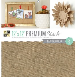 DCWVE Die Cuts with A View Specialty Cardstock Stack-12 x 12-Natural Burlap-8 Seat PS-010-00043
