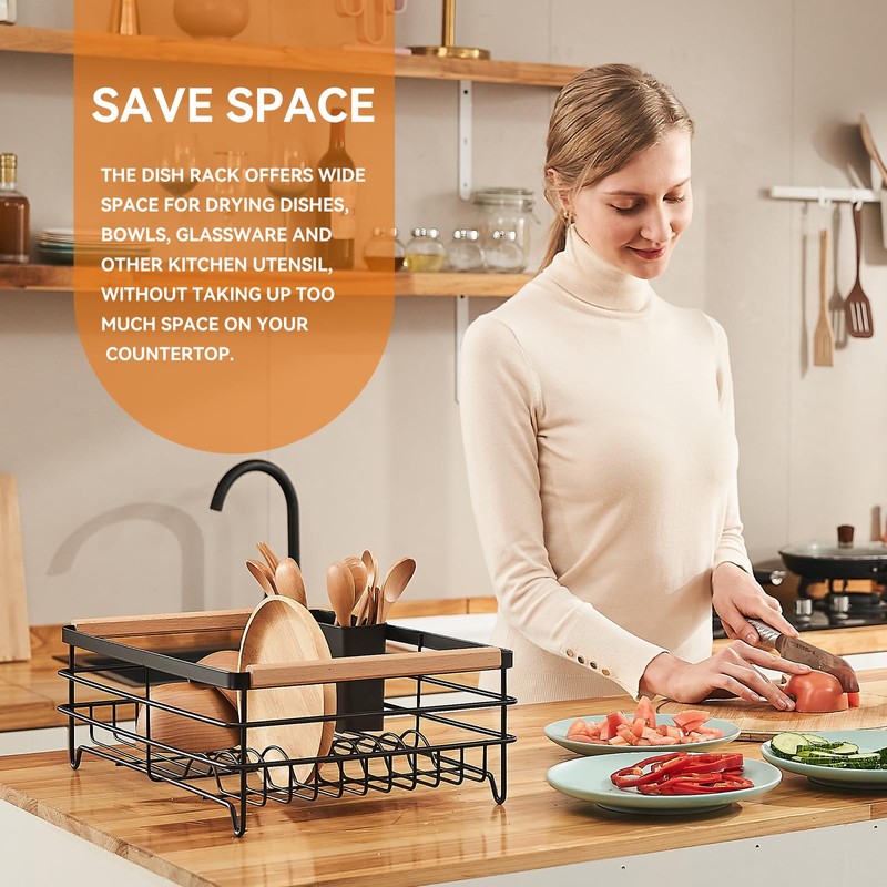 BRIAN & DANY Dish Drying Rack, Dish Racks for Kitchen