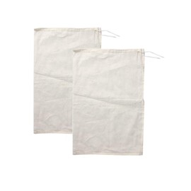2 Pcs Reusable Cotton Straining Bags Cheesecloth Bags for Straining Multi-Purpose Filter Food Strainer for Cold Brew, Nut Milk & More 12x8inch
