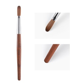 KAZIPOP Kolinsky Acrylic Nail Brush with Red Wooden Handle Professional Salon Nail Art Tool for Acrylic Nails Ideal for Precision Durability and Detailed Nail Designs (14#)