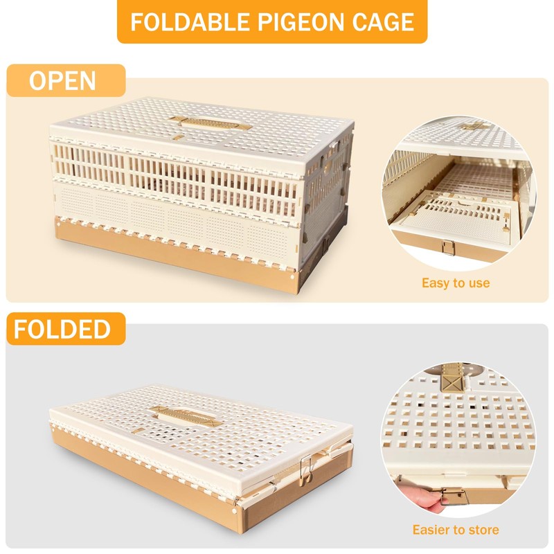 Folding Pigeon Cage Racing Pigeons Travel Cage Pairing Cage Plastic