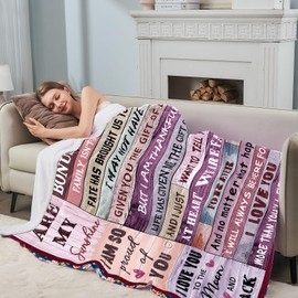 AJIIUSV Bonus Daughter Gifts, Bonus Daughter Blanket, Step Daughter Birthday Gifts from Stepmom Stepdad, Mothers Day for Stepdaughter Throw Blankets 50"x60"
