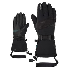 Ziener Women's Kalice Ski Gloves / Winter Sports Waterproof Long Cuff Black 8.5