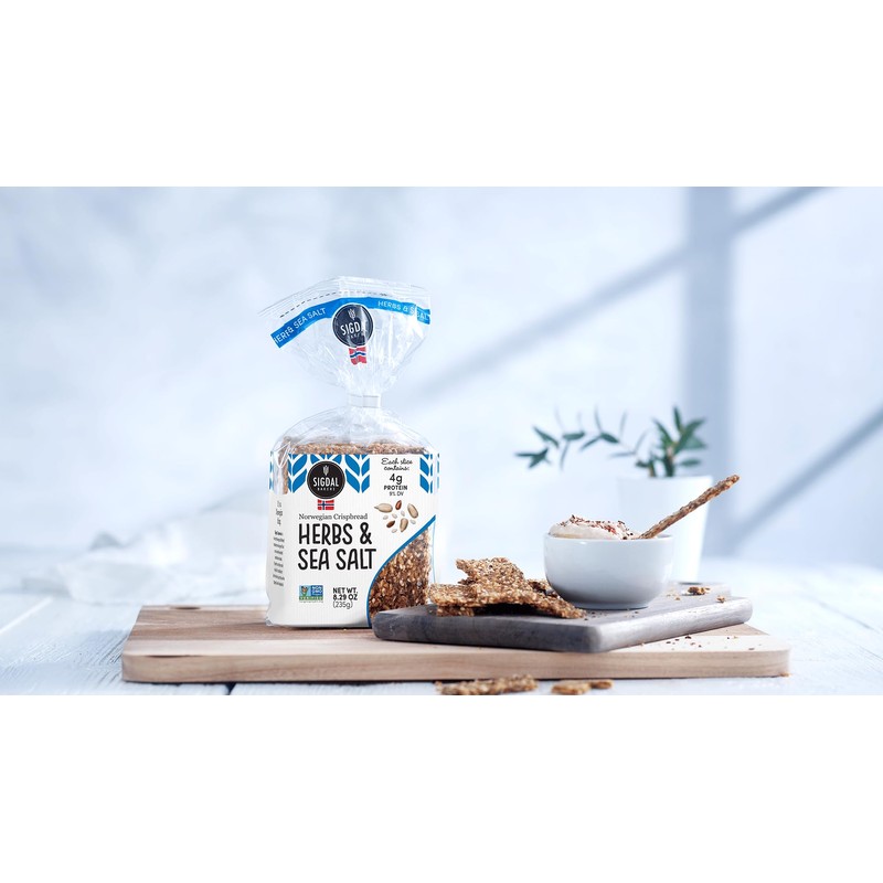Sigdal Bakeri Herbs & Sea Salt Norwegian Wholegrain Crispbread |