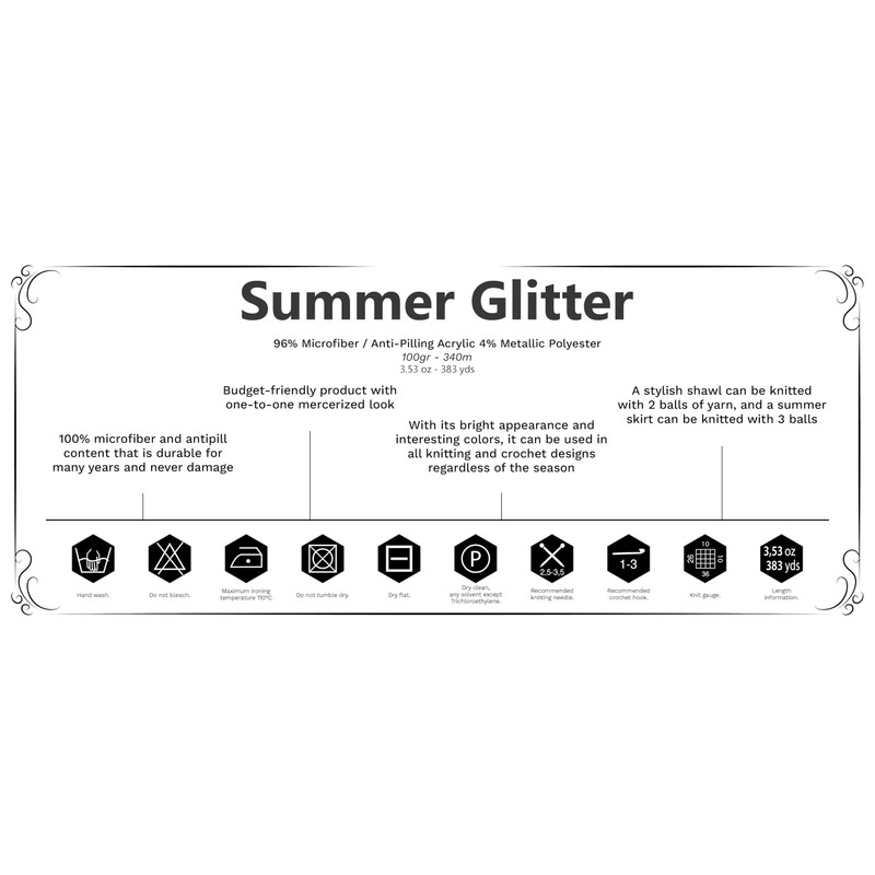 Rome Yarn Summer Glitter | Summer Glitter Yarn | Silk