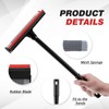 Professional 8.1" 2 in 1 Window Squeegee with 16" Long