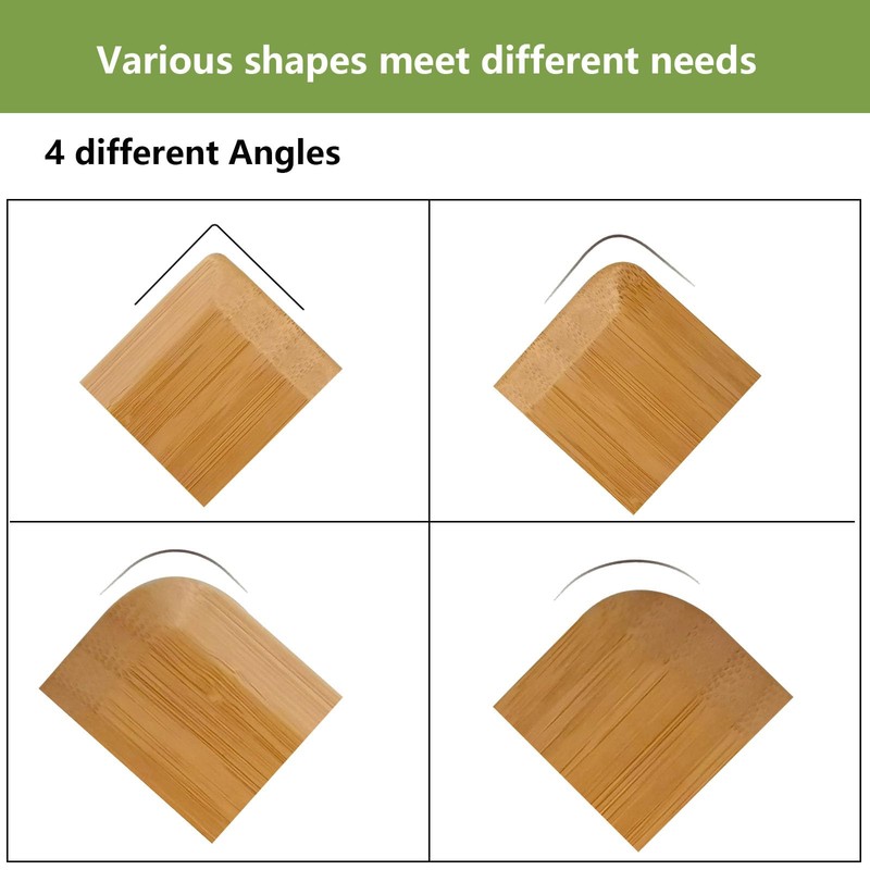 Bamboo Pan Scraper Tool (Pack of 6), Size 2.8" x