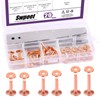 Swpeet Copper Rivet and Router Bits 38 Pieces 3 Sizes