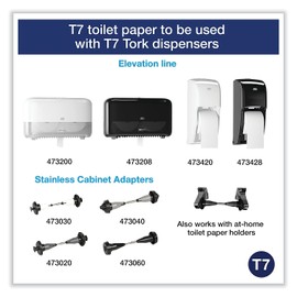 Tork Coreless High-Capacity Toilet Paper Roll, 2 Ply, White (TRK472884)