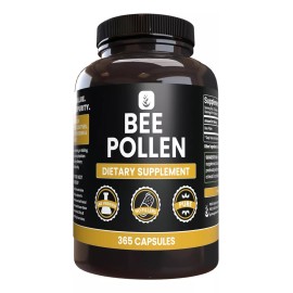 PURE ORIGINAL INGREDIENTS Bee Pollen Abeja 1030 Mg Con 365 Capsulas Hecho En Usa Sabor S/n