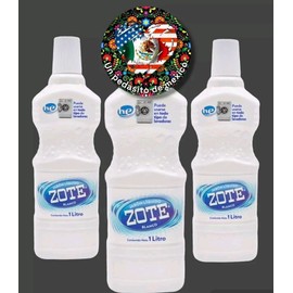 Zote 3x ZOTE Rosa Liquido 1 Lt each Large Bottles Jabon  ZOTE Liquid Laundry Soap