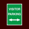 Visitor Parking both ways Plastic Sign (P16) - No Parking,