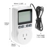 QWORK Digital Thermostat Outlet Plug Temperature Controller Socket - 120V,