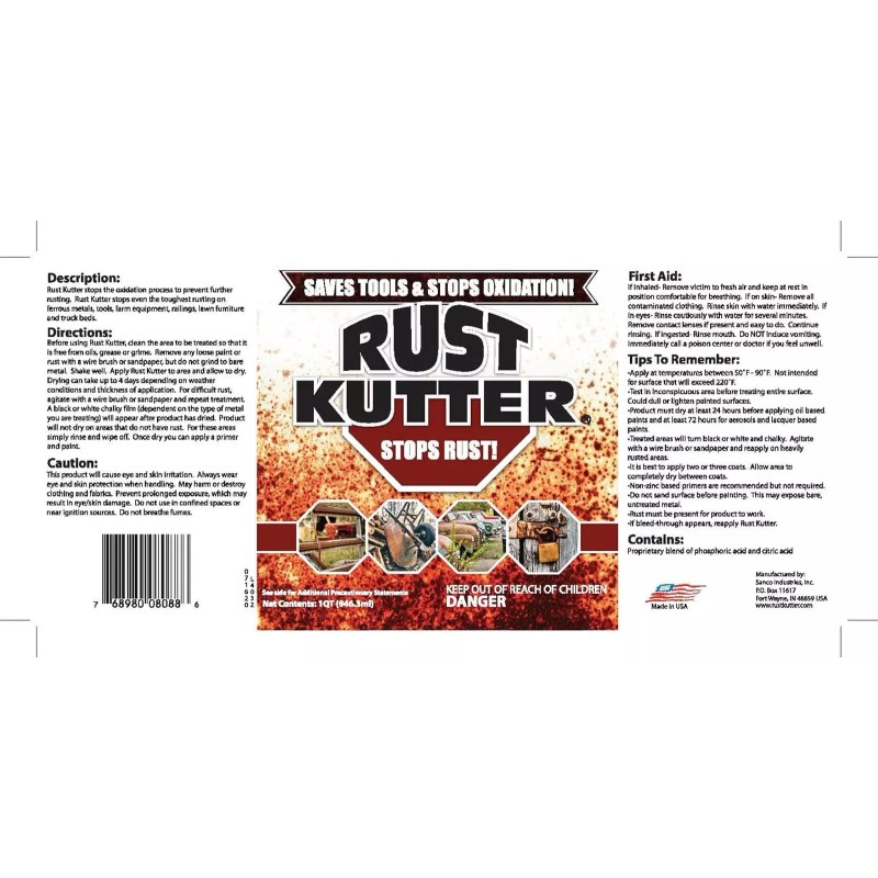 Sanco Industries Stops Rust and Converts Rust Spots to Leave