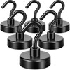 Neosmuk Magnetic Hooks,Heavy Duty Earth Magnets with Hook for Refrigerator,