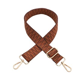 Whakano Adjustable Shoulder Strap for Bags, 3.8 cm Wide Bag Strap, Adjustable Length 75-145 cm Shoulder Strap, Replacement Bag Strap Shoulder Strap, for Duffel Laptop Bag, Brown, Gold Buckle, brown