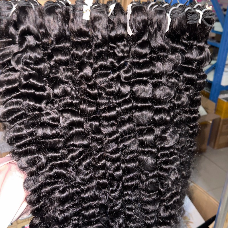 Burmese Curly Hair Bundles Popular Kinky Curly Deep Wave Water