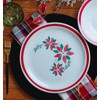Santa Anita Christmas Flower 12 Piece Ceramic Dinnerware Set for