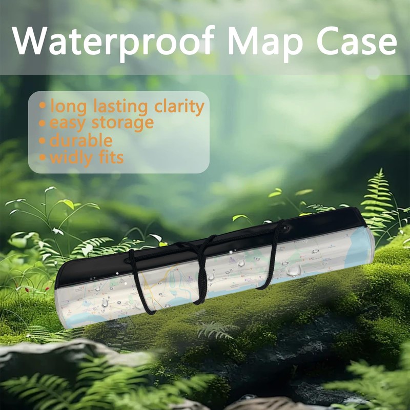 AmiCera Waterproof Map Case, Map Cases Waterproof Hiking, Document Holder