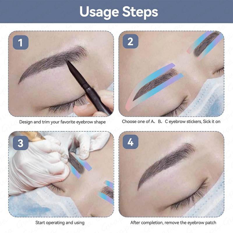 Disposable Eyebrow Design Stencil Eyebrow Tint Airbrush Auxiliary Sticker for