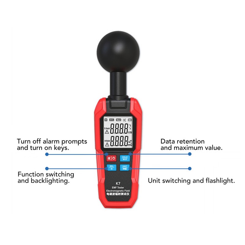 EMF Meter Electromagnetic Field Detector Handheld Tester Detector for Home