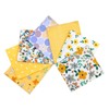 GreatRise 7 Pieces Yellow Series Patchwork Fabrics Package Cotton 50