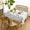 Horaldaily Spring Summer Tablecloth 52x70 Inch Rectangular, Birds Branch Floral