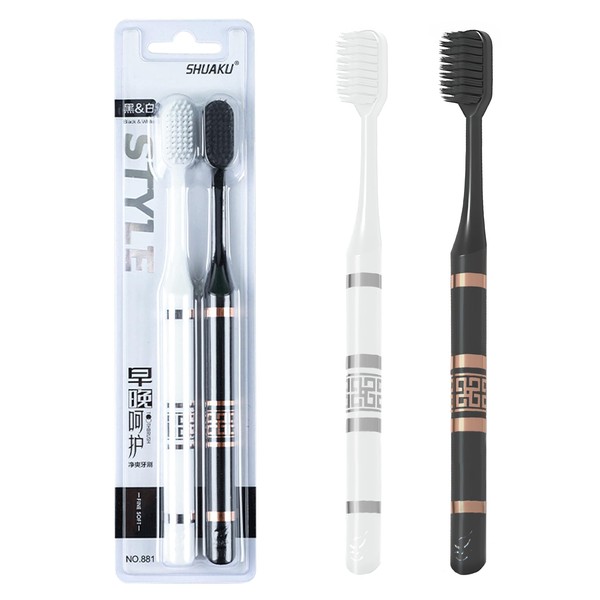 CMHX Extra Soft Bristle Toothbrushes Compact Size Head Floss Bristle