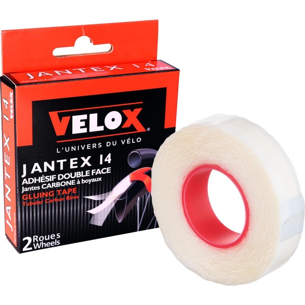 Velox Jantex 14 Double Sided Carbon Rim Tubular Tape, Transparent, 18mm