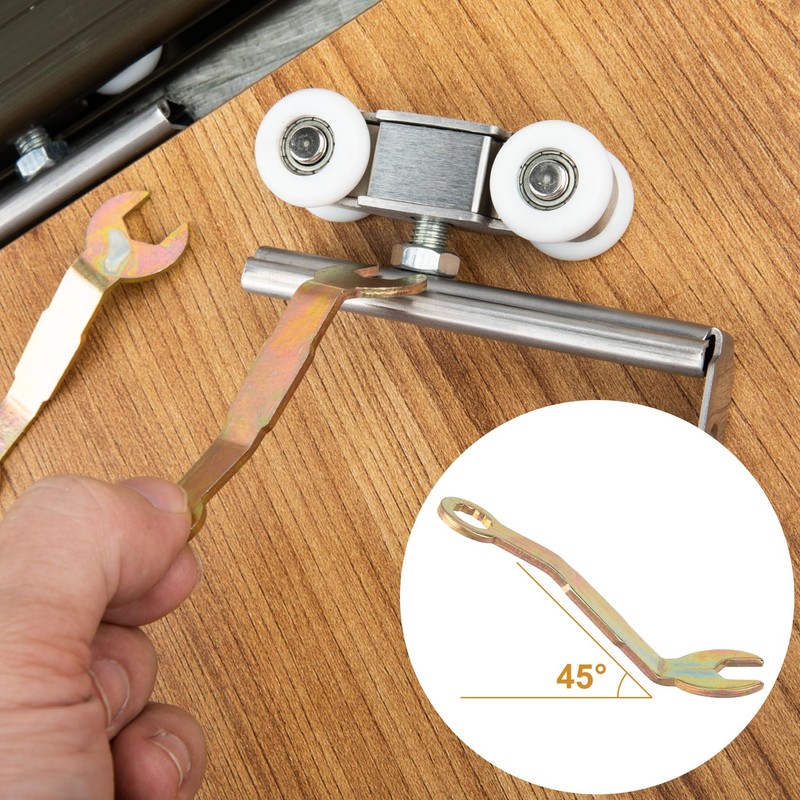 PAGOW 2 Pcs Pivot Adjustment Wrench, 3/8" Bi-Fold Open Wrench,