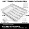 49-Piece Hammered Silverware Set with Organizer, Heavy Duty Stainless Steel