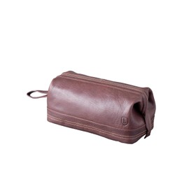 Keswick Leather Wash Bag in Brown