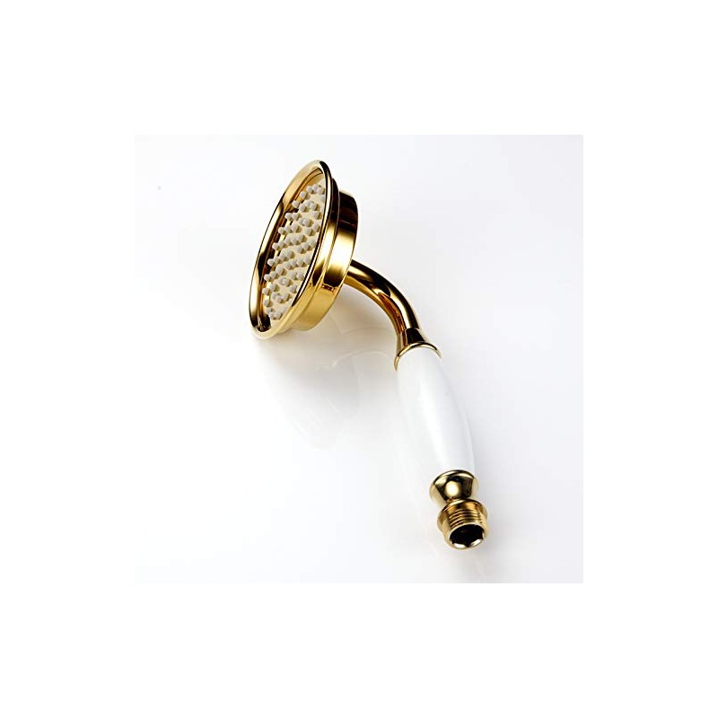 Skybath Gold Metal Brass Shower Head Traditional Victorian Style Handheld