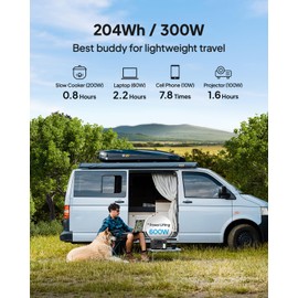BLUETTI BLUETTI AC2A Portable Power Station, 204Wh LiFePO4 Battery Backup w/ 2 300W (600W Power Lifting) AC Outlets, Recharge from 0-80% in 45 Min., Solar Generator for Camping (Solar Panel Optional)