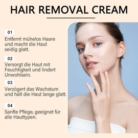 EONFAVE Hair Removal Cream Face, Pack of 2 Upper Lips Hair Removal Cream, Facial Hair Remover for Women, Hair Removal Cream for Face and Body, Gentle Soothing, Effective Hair Removal