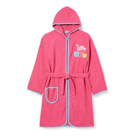 Playshoes Unisex Children's Terrycloth Bathrobe/Dressing Gown, flamingo