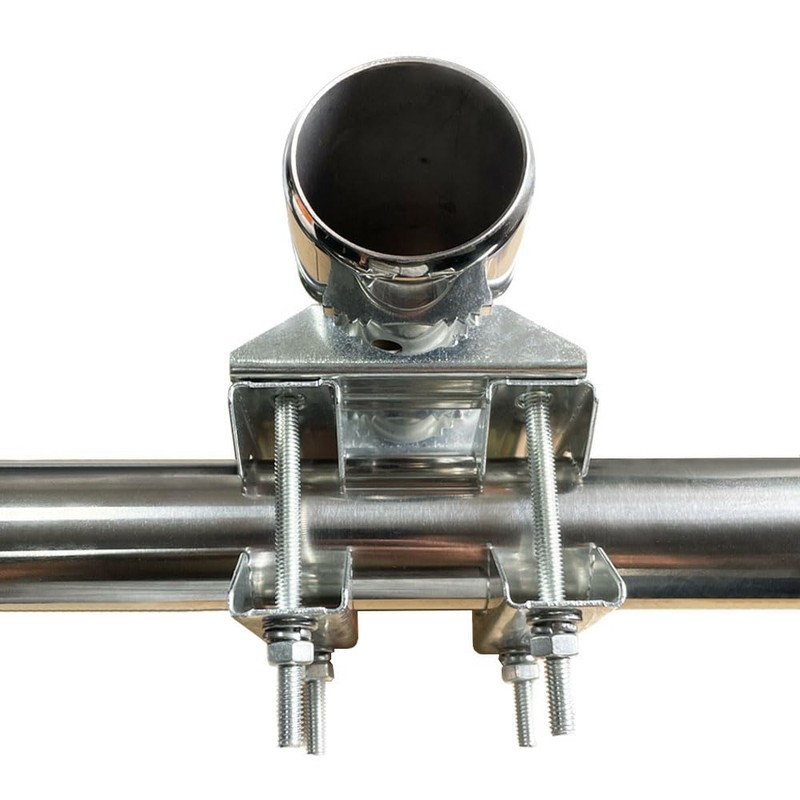Sactulaz Double U-Bolt Clamp Bracket for Starlink Antenna Mount Pole