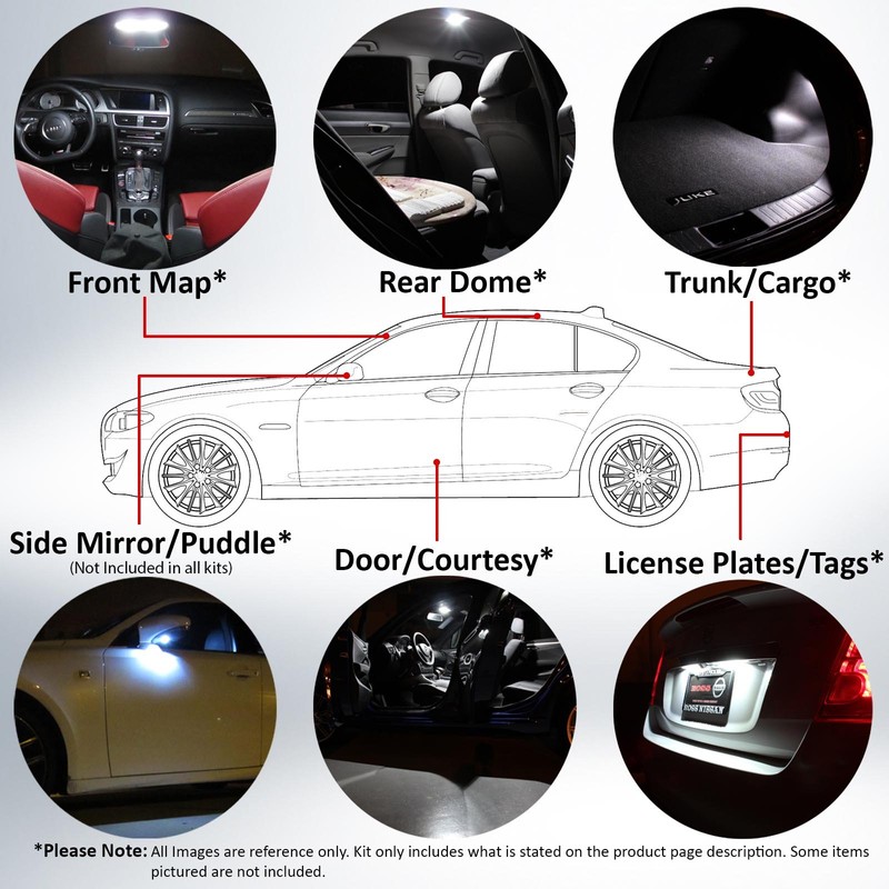 LEDpartsNow Interior LED Lights Replacement for 2008-2014 Scion TC Accessories