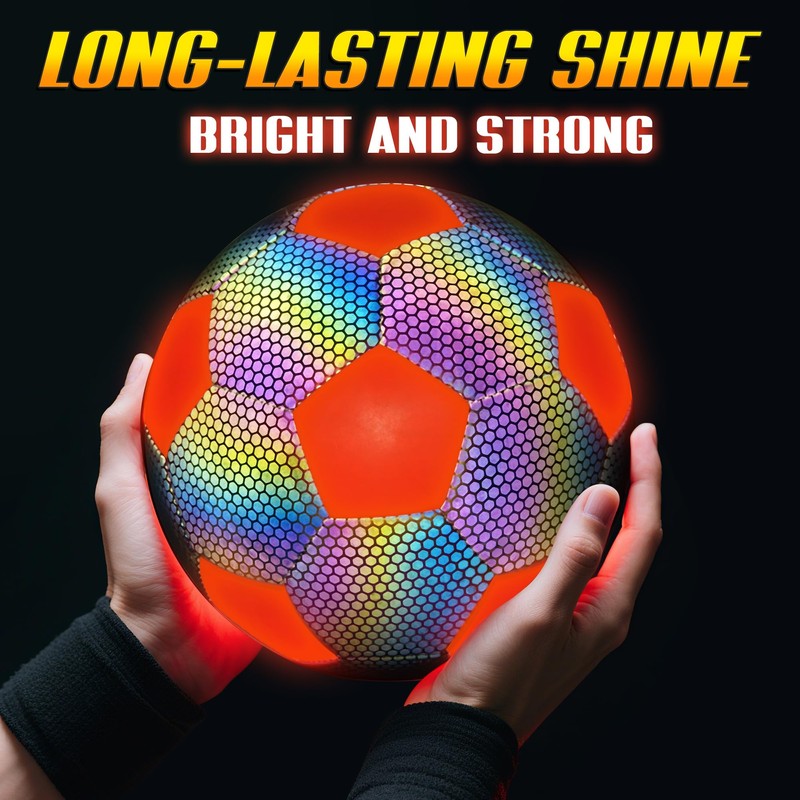 Glow in The Dark Soccer Ball with LED Lights -