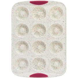 Trudeau 12ct Donut pan Confetti Fuchsia, Multi (05120071)