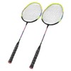 1 Pair Green Badminton Racket Set Fashionable Lightweight Comfortable Grip