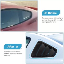 2Pcs 1/4 Quarter Side Window Louvers Scoop Vent Cover For Ford Mustang 2005-2014