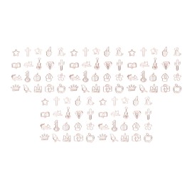 100Pcs Paper Clips Cute Look Note Clip Marking Document Organizing Clip Stationery Supplies for Office School