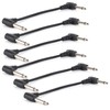 6PCS Guitar Effect Pedal Cables 6.35mm Elbow Right Angle Connector
