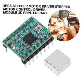 Operitacx 4 Stücke Schrittmotor Treiber Modul für Hochtemperaturbeständig Effizient Mit Kühlkörper Unterstützt und Mikrostepping
