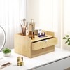 Wisuce Bamboo Desk Organizer - Mini Bamboo Desk Drawer Tabletop