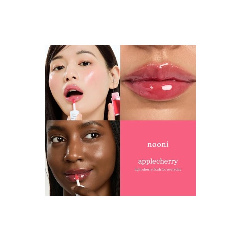 NOONI Korean Lip Oil - Applecherry - Plumping & Hydrating