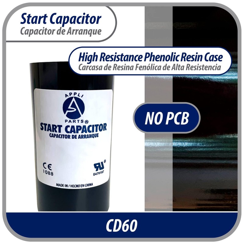 Appli Parts Motor Start Capacitor 270-324 Mfd (microfarads) uF 330