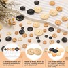 sourcing map 10pcs 36L Wooden Sewing Button 7/8"(23mm) 2 Holes
